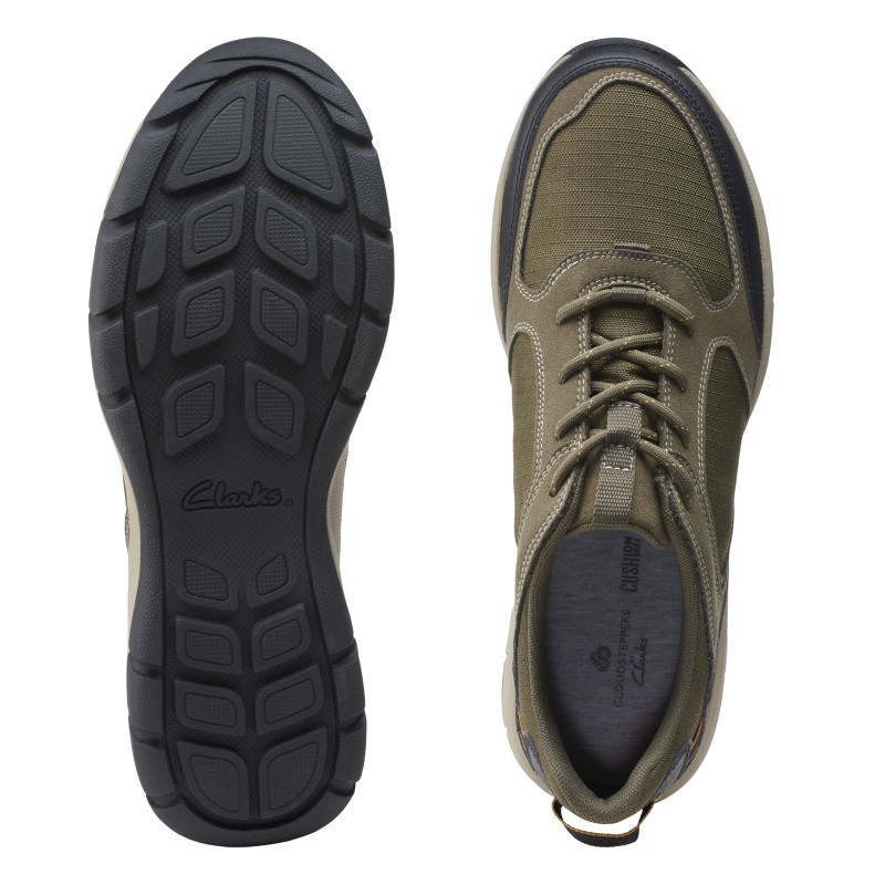 Мъжки ежедневни обувки с връзки Clarks Elvin Lace зелени